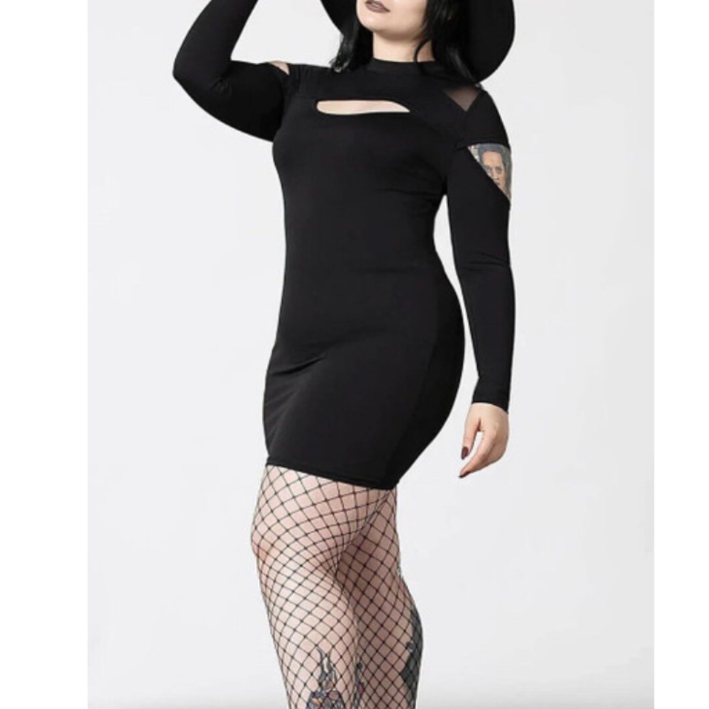 Killstar Cosmic Shift Cutout and mesh Mini Dress NWT size medium sold out